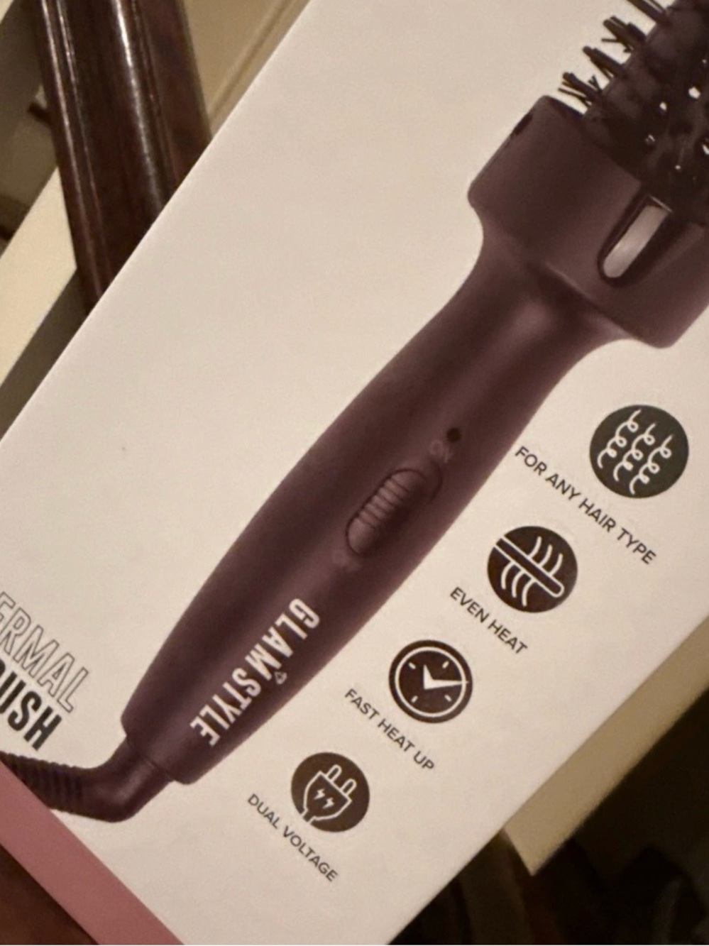NEW! Soleil Pink Flat Iron+GlamStyle Black Hot Brush+Soleil 450° Hair Oil - Picture 7 of 10
